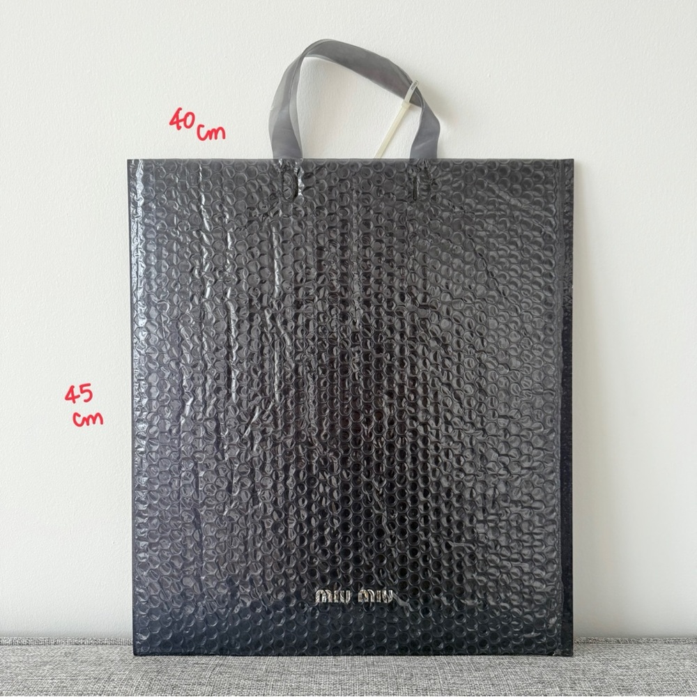 Miu Miu Black Textured Tote Bag